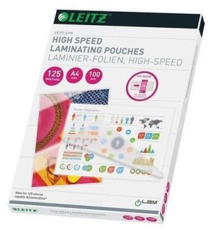 Laminovací fólie "iLam", čirá, 125 mikron, A4, lesklá, UDT technologie, LEITZ