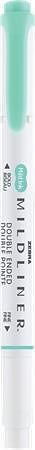 Štětcový fix "Mildliner Fluorescent", tyrkysová, oboustranný, 1,0/3,5 mm, ZEBRA