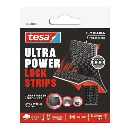 Upevňovací páska na suchý zip "Ultra Power Lock", oboustranná, 25 x 50 mm, 2 ks, TESA 5523