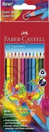 Barevné pastelky "Parrot", 12 barev, šestihranné, FABER-CASTELL