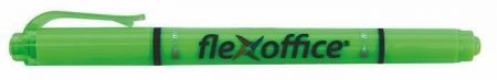 Zvýrazňovač "HL01", zelená, 1,0/4,0 mm, oboustranný, FLEXOFFICE