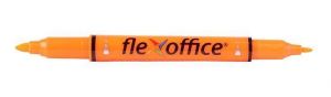 Zvýrazňovač "HL01", oranžová, 1,0/4,0 mm, oboustranný, FLEXOFFICE