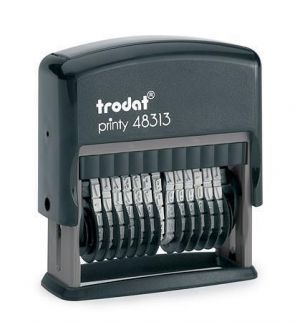 Razítko "Printy 48313", černé tělo, černý polštářek, TRODAT