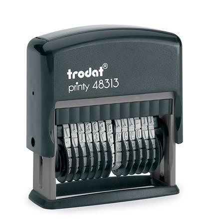 Razítko "Printy 48313", černé tělo, černý polštářek, TRODAT