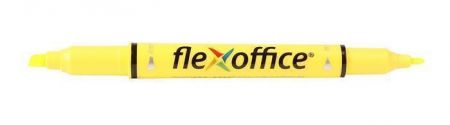 Zvýrazňovač "HL01", žlutá, 1,0/4,0 mm, oboustranný, FLEXOFFICE