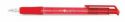 Kuličkové pero "EasyGrip", červená, 0,4mm, stiskací mechanismus, FLEXOFFICE