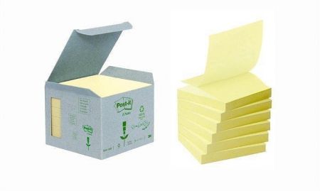 Samolepicí bloček, "Z", žlutá, 76x76 mm, 6x100 listů, recyklovaný, 3M POSTIT