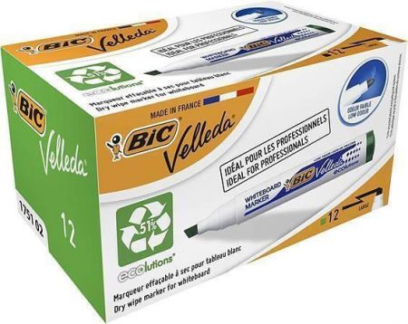 Popisovač na tabuli "Velleda ecolutions", zelená, 1,1-5,6 mm, klínový hrot, BIC 904949