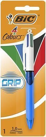Kuličkové pero "4 Colours Originals Grip", čtyři barvy, 0,32 mm, zatahovací, blistr, BIC 8