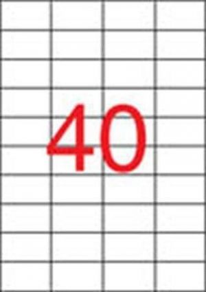 Etiketa, ILC, 52,5x29,7 mm, čtyřřadé, 4000 ks/bal., APLI