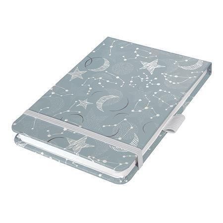 Poznámkový blok "Jolie", Cosmic Fantasy Grey, 110 x 79 mm, tečkovaný, 79 listů, SIGEL JN34