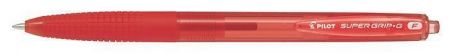Kuličkové pero "Super Grip G", červená, stiskací mechanismus, 0,22 mm, PILOT