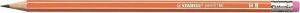Grafitová tužka s gumou "Pencil 160", oranžová, HB, šestihranná, STABILO