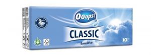 Kapesníky, 3-vrstvé, 10x10ks, "Ooops! Classic", sensitive