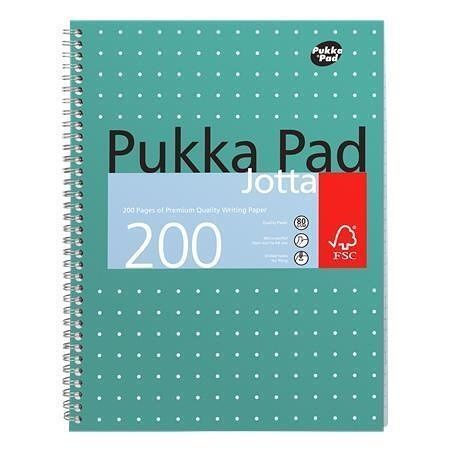Blok "Metallic Jotta", A4+, linkovaný, 100 listů, spirálová vazba, PUKKA PAD
