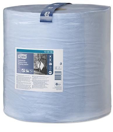 Víceúčelová papírová utěrka "Heavy-Duty", modrá, role, W1 system, TORK