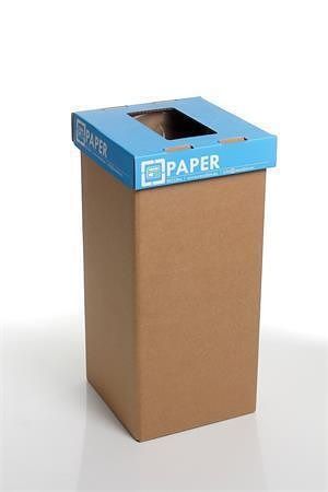 Koš na tříděný odpad "Mini", recyklovaný, anglický popis, modrá, 20 l, RECOBIN
