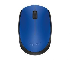 Myš "M171", modrá, bezdrátová, optická, USB, vel. střední, LOGITECH