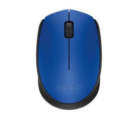 Myš "M171", modrá, bezdrátová, optická, USB, vel. střední, LOGITECH