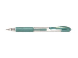 Gelové pero "G-2 Metallic", zelená, 0,32 mm, stiskací mechanismus, PILOT
