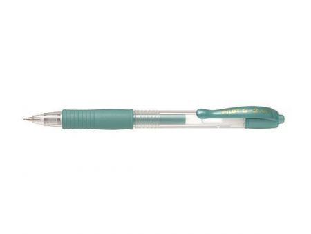 Gelové pero "G-2 Metallic", zelená, 0,32 mm, stiskací mechanismus, PILOT