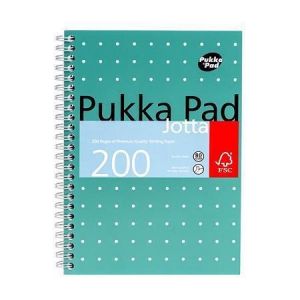 Blok "Metallic Jotta", A5, čtverečkovaný, 200 listů, spirálová vazba, PUKKA PAD