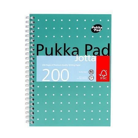 Blok "Metallic Jotta", A5, čtverečkovaný, 200 listů, spirálová vazba, PUKKA PAD