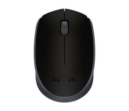 Myš "M171", černá, bezdrátová, optická, USB, vel. střední, LOGITECH