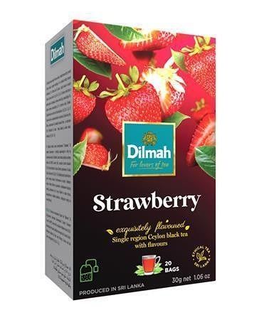 Černý čaj, 20x1,5g, DILMAH, jahody