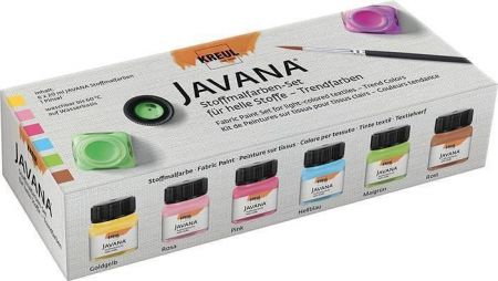 Sada barev na světlý textil 6 x 20 ml - "Trendy", JAVANA, KREUL