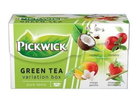 Zelený čaj "Green tea variation", 20x1,5 g, kokos, brusinky, jahoda-citronová tráva, mango