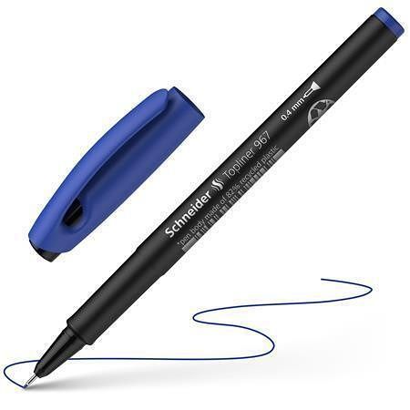 Liner "Topliner 967", modrá, 0,4mm, SCHNEIDER