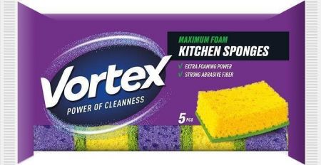Houba na nádobí "Maximum Foam", 5 ks, VORTEX SPONGE510VORTEXNEW