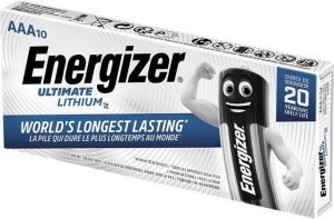 Baterie "Ultimate Lithium", AAA, 10 ks, lithiová, ENERGIZER 7638900343533