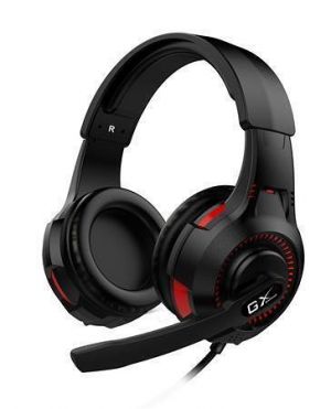 Sluchátka "HS-G600V", černá, vibrační, s mikrofonem, s ovládáním, GENIUS