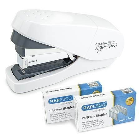 Sešívačka "Germ-Savvy® ECO", bílá, 24/6, 35 listů, antibakteriální, RAPESCO 1689