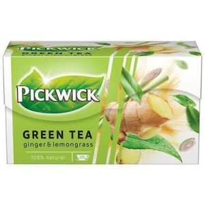 Zelený čaj, zázvor a citronová tráva, 20x 1,5 g, PICKWICK 4008431