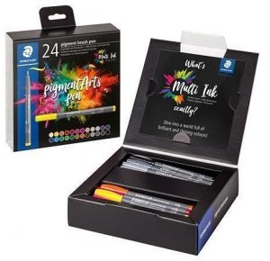 Štětcové fixy "371", sada,  24 barev, 1 mm, STAEDTLER 371 C24