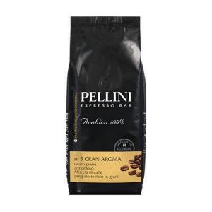 Káva "Gran Aroma", pražená, zrna, vakuově balená, 1000 g, PELLINI