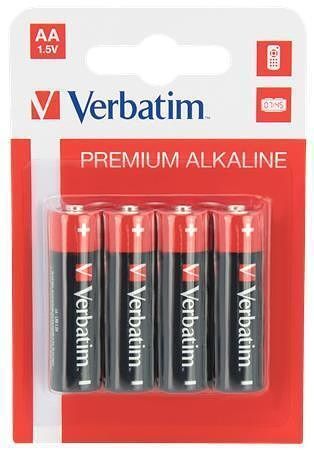 Baterie, AA (tužková), 4 ks, VERBATIM "Premium"