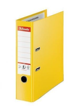 Pákový pořadač "Standard Plus", ochranné spodní kování, Vivida žlutá, 80 mm, A4, PP, ESSEL