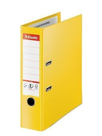 Pákový pořadač "Standard Plus", ochranné spodní kování, Vivida žlutá, 80 mm, A4, PP, ESSEL