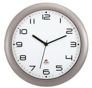 Nástěnné hodiny "Hornew", stříbrná, 30 cm, ALBA