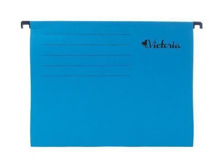 Závěsné zakládací desky, A4, modré, VICTORIA