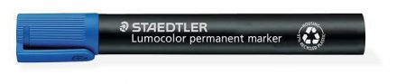 Permanentní popisovač "Lumocolor 350", modrá, klínový hrot, STAEDTLER