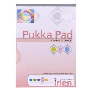 Poznámkový blok "Irlen Dyslexia", růžová, A4, linkovaný, 50 listů, PUKKA PAD IRLEN50(ROSE)