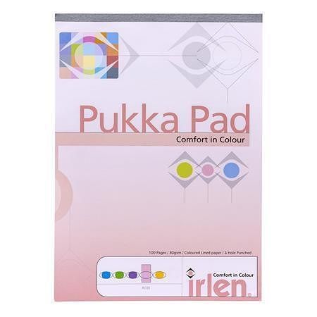 Poznámkový blok "Irlen Dyslexia", růžová, A4, linkovaný, 50 listů, PUKKA PAD IRLEN50(ROSE)