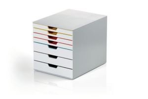 Zásuvkový box "VARICOLOR MIX 7", barevná, plastový, 7 zásuvek, DURABLE 762727