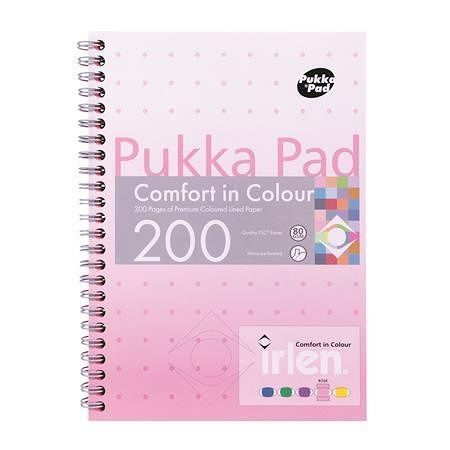 Spirálový sešit "Irlen Jotta Rose", A5, linkovaný, 100 listů, PUKKA PAD IRLJOTA5(ROSE)