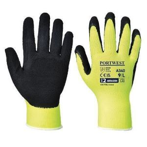 Ochranné rukavice "Hi-Vis Grip", žlutá, latexové, vel. M, A340YERM
